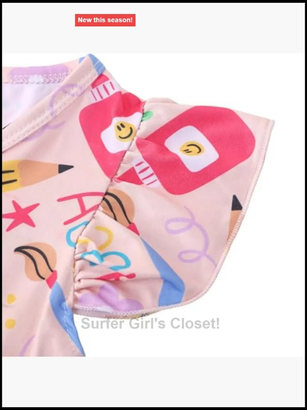 Milk Silk Pencil School Bus Print Flutter Sleeve Twirl Dress Kids
